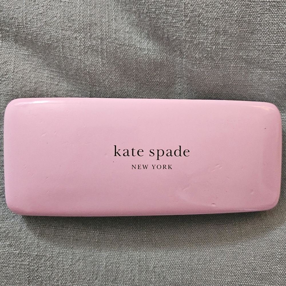 Kate Spade Glasses‎ Case Hardcover Pink Green Preppy Womens Hinge